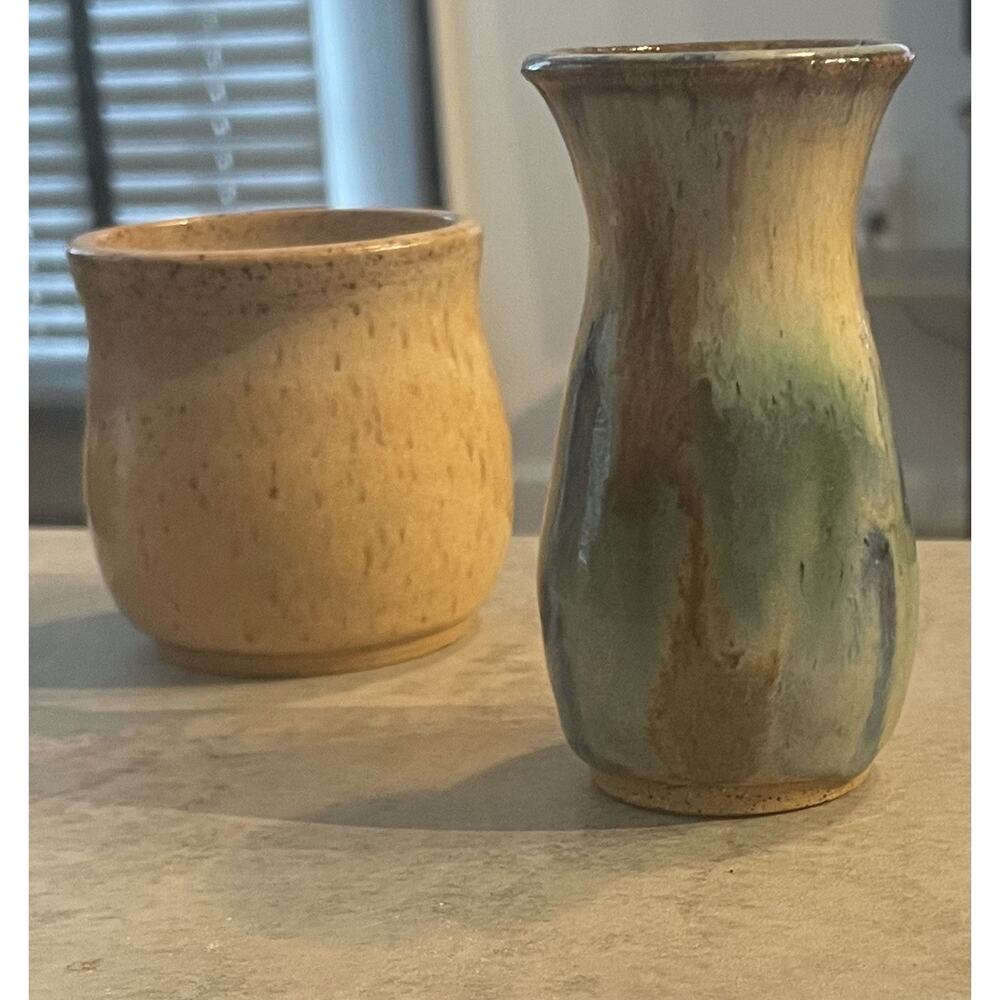 Studio Art Pottery Small Vases - Anne Bray Studios - Signed - Set of 2